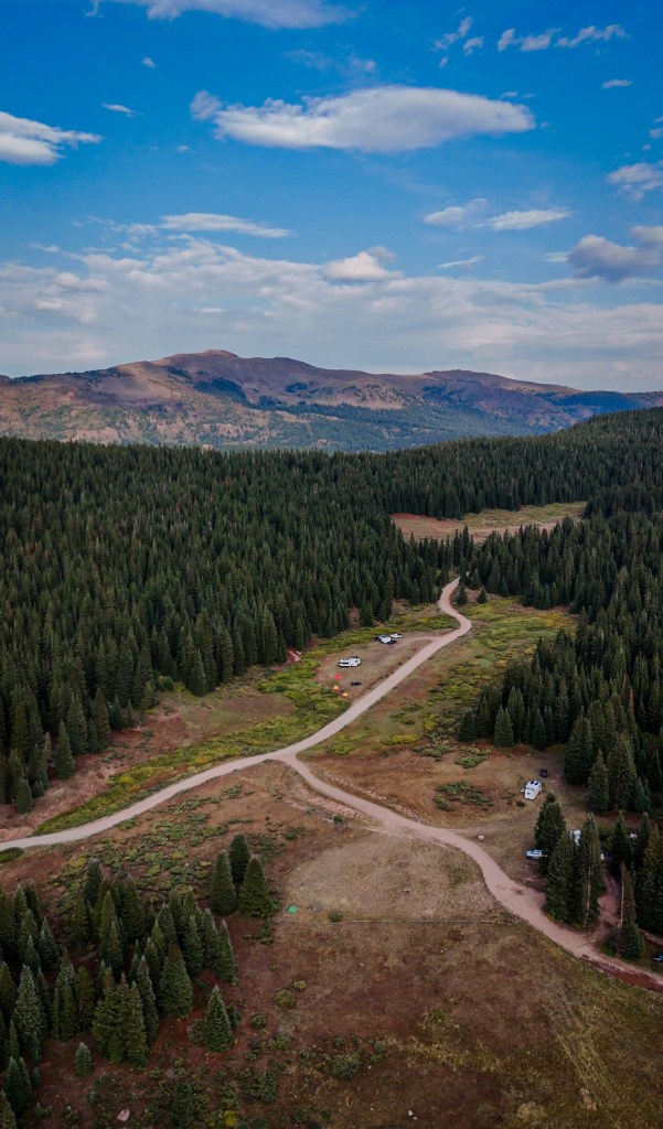 A photo of a beautiful camping spot in copper Mountain Colorado. By Adventurous Leila.