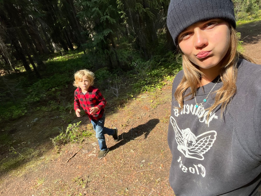 A photo of kids on a hike in Colorado. By Adventurous Leila.